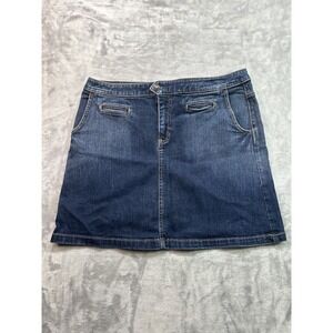 GAP Womens Plus Sz 16 Skirt Designer Blue Denim  Mini Summer Beach Wear Ladies